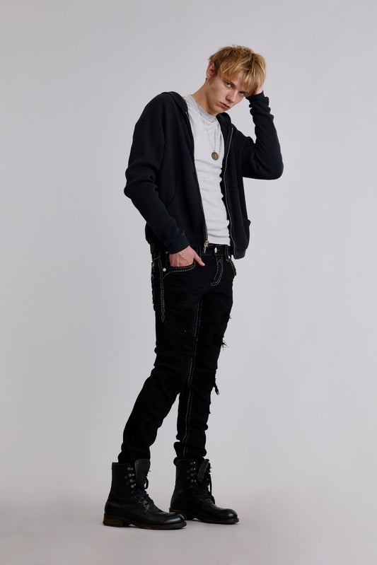 Hektor Alt Straight Jeans in Black