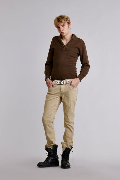 Justinn Straight Jeans in Khaki