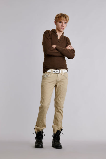 Justinn Straight Jeans in Khaki