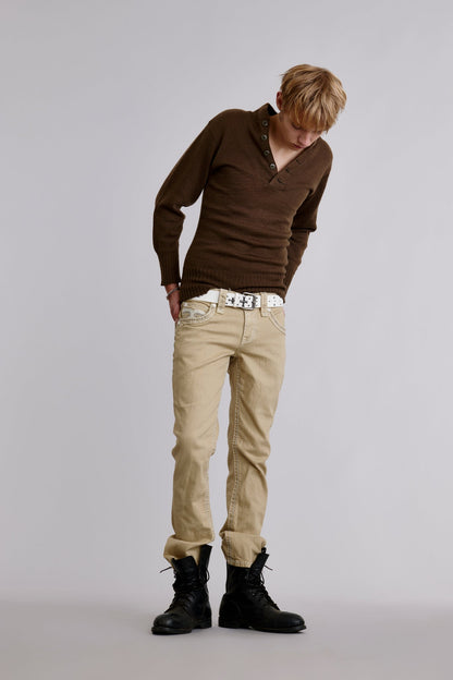 Justinn Straight Jeans in Khaki
