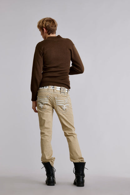 Justinn Straight Jeans in Khaki