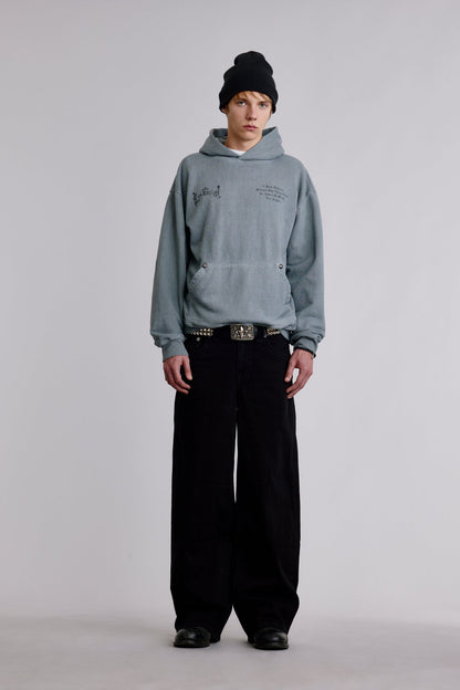 Broken Fleur Hoodie in LA Gray