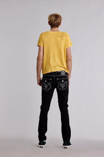 Wylie Alt Straight Jeans in Black