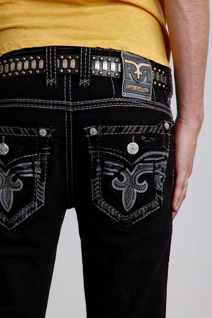 Wylie Alt Straight Jeans in Black