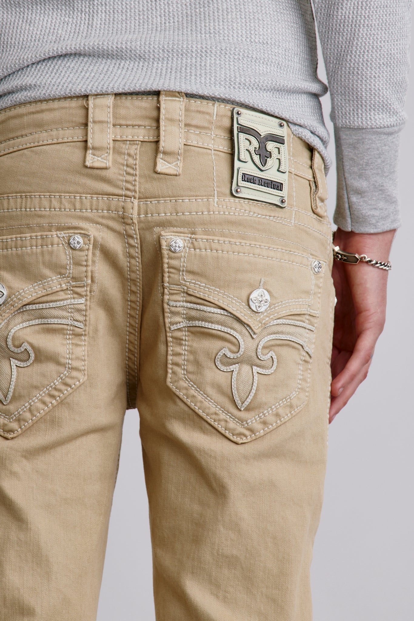 Arther Alt Straight Jeans in Khaki