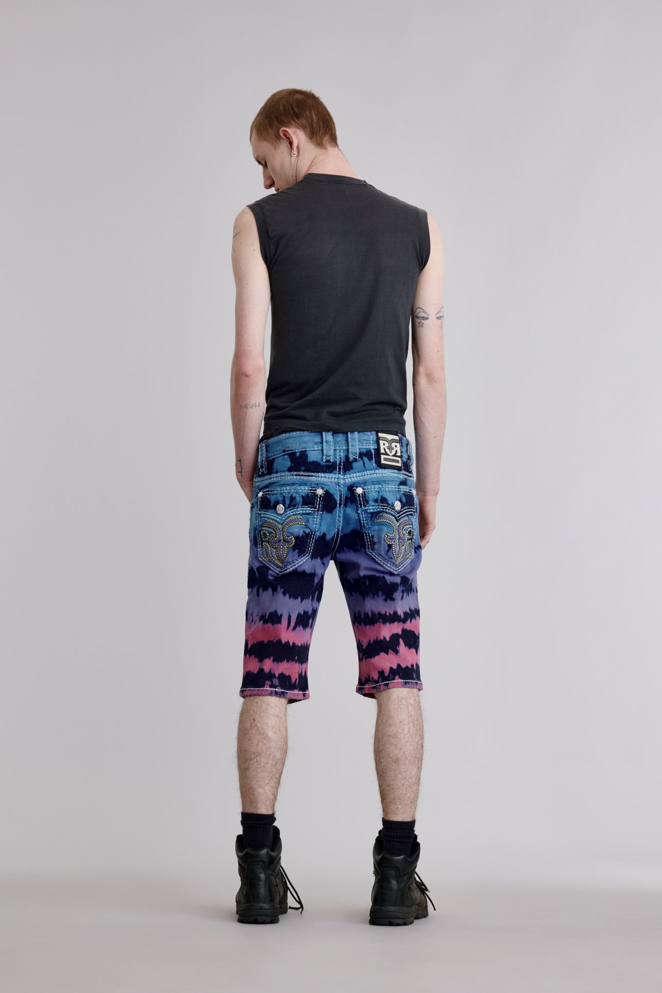 Armie Denim Shorts in Tye Die Blue