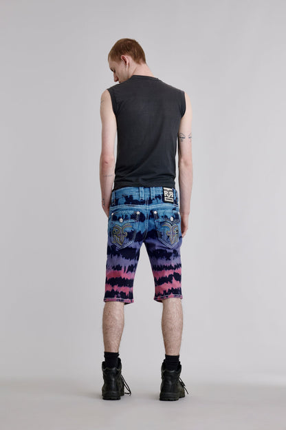 Armie Denim Shorts in Tye Die Blue