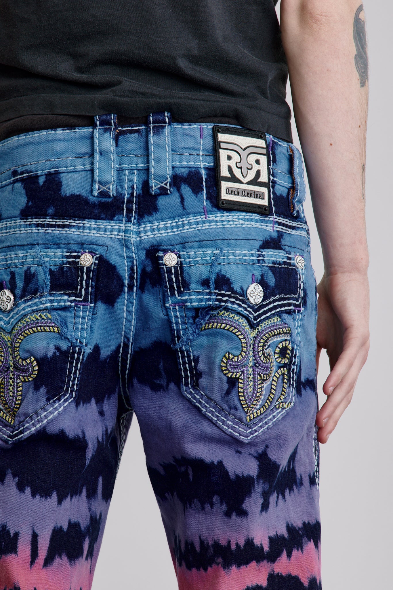 Armie Denim Shorts in Tye Die Blue