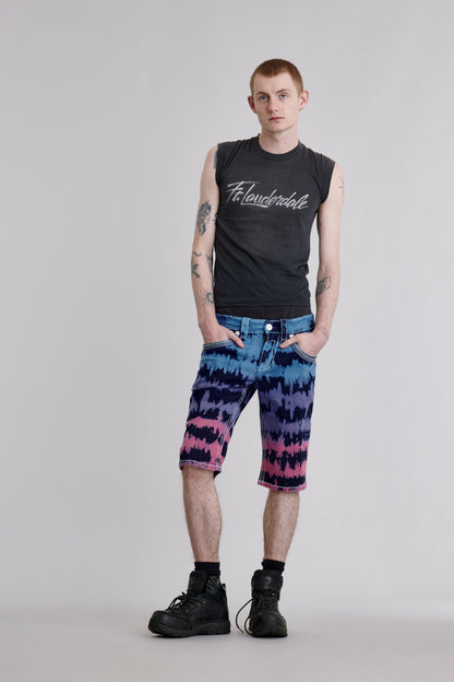 Armie Denim Shorts in Tye Die Blue
