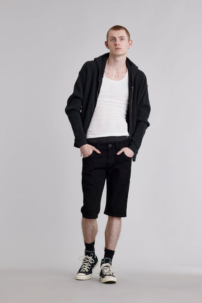 Arther Denim Shorts in Black