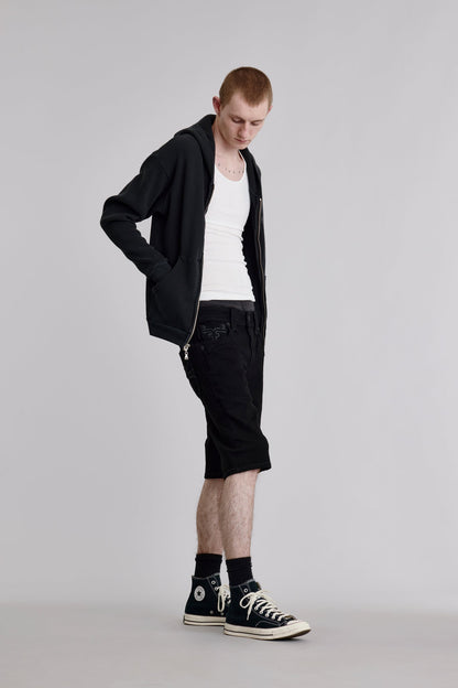 Arther Denim Shorts in Black