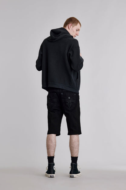 Arther Denim Shorts in Black