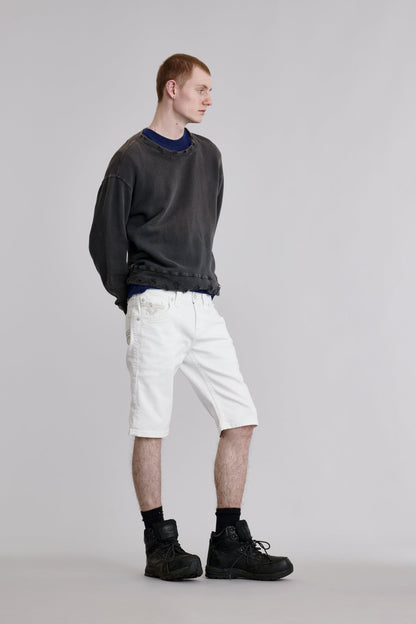 Arther Denim Shorts in White