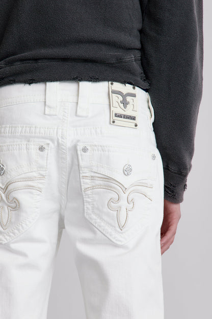 Arther Denim Shorts in White