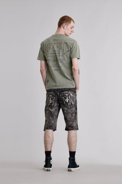 Baird Denim Shorts in Faded Black