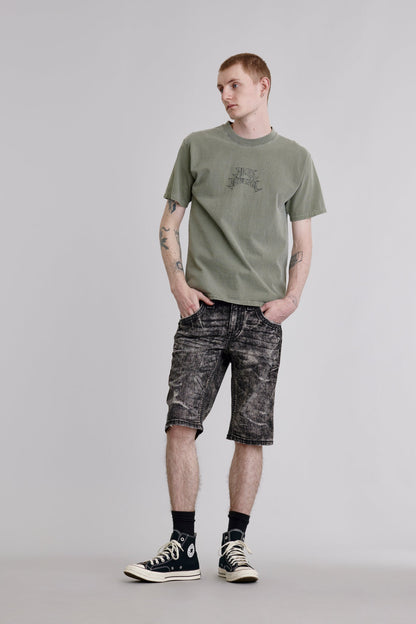 Baird Denim Shorts in Faded Black