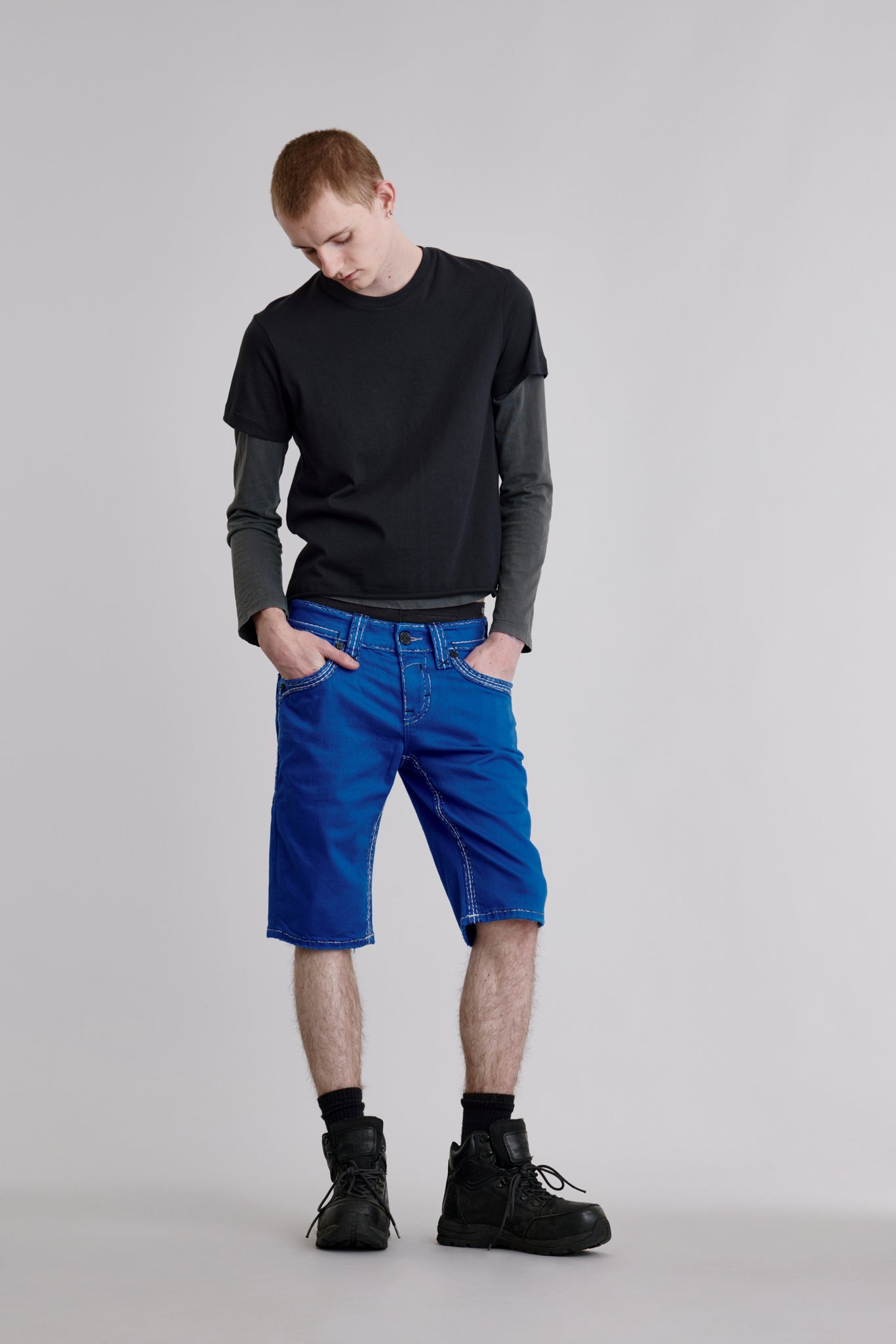 Brayen Denim Shorts in Royal Blue