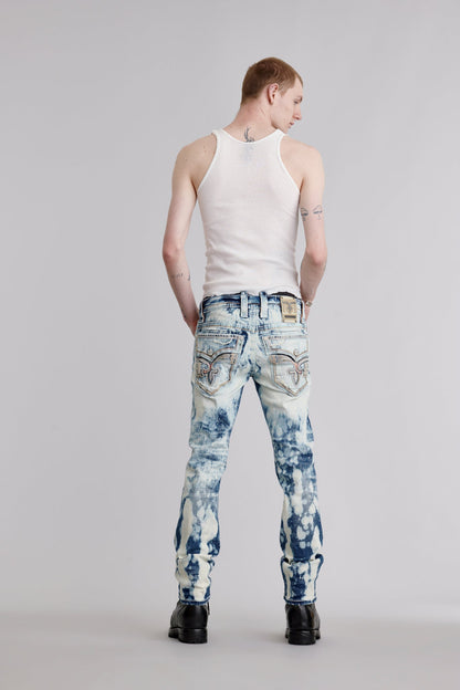 Ermias Straight Jeans in Acid Blue
