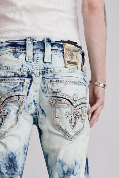 Ermias Straight Jeans in Acid Blue