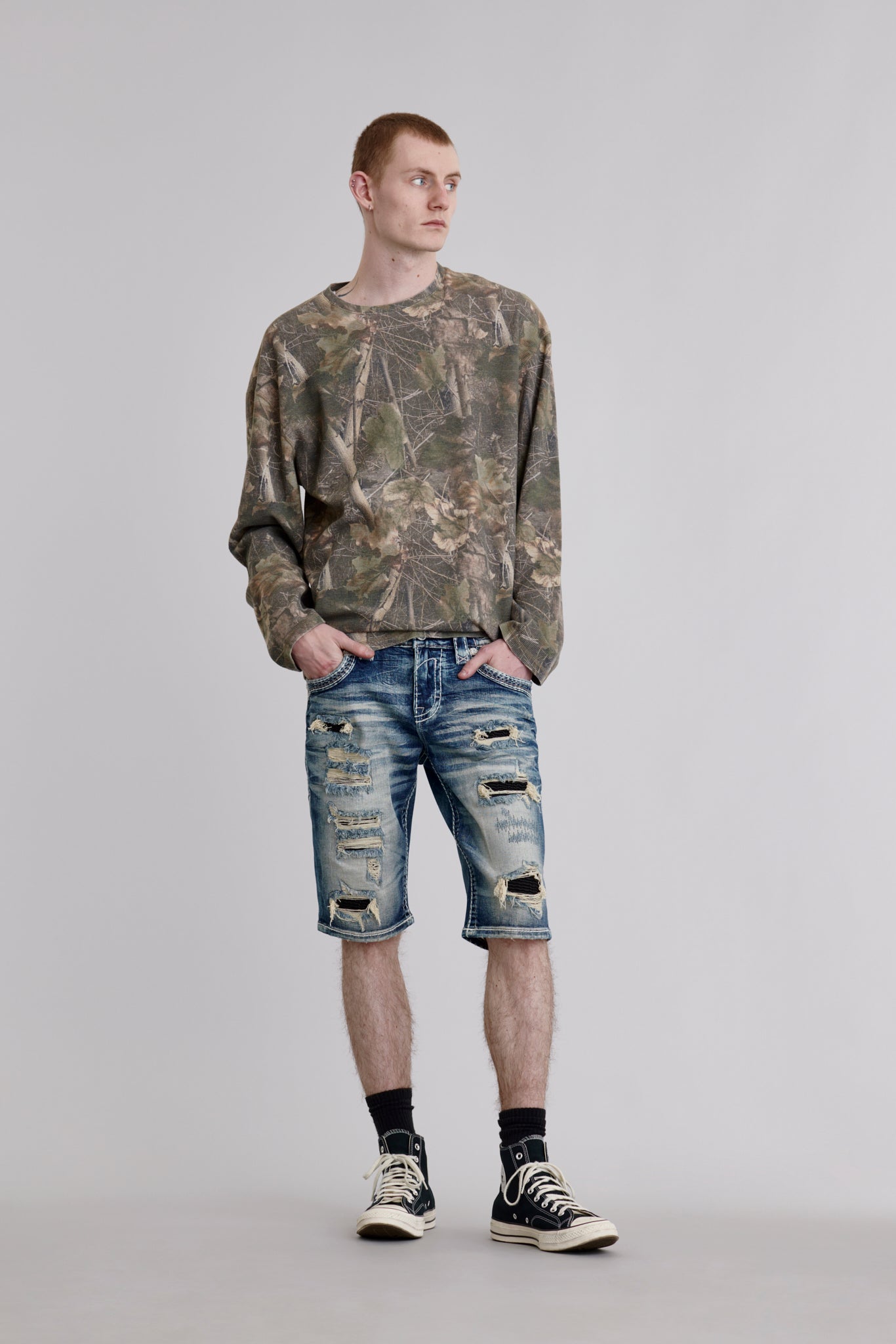 Hektor Denim Shorts in Medium Blue