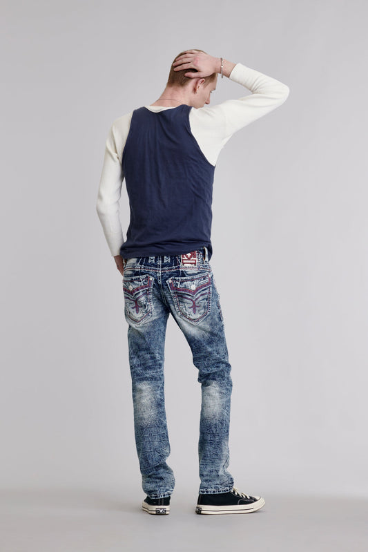 Jonathan Straight Jeans in Medium Blue