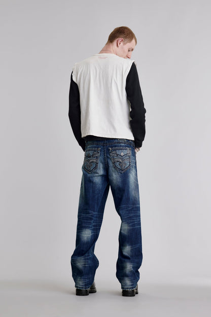 Milton Baggy 2 Jeans in Dark Blue