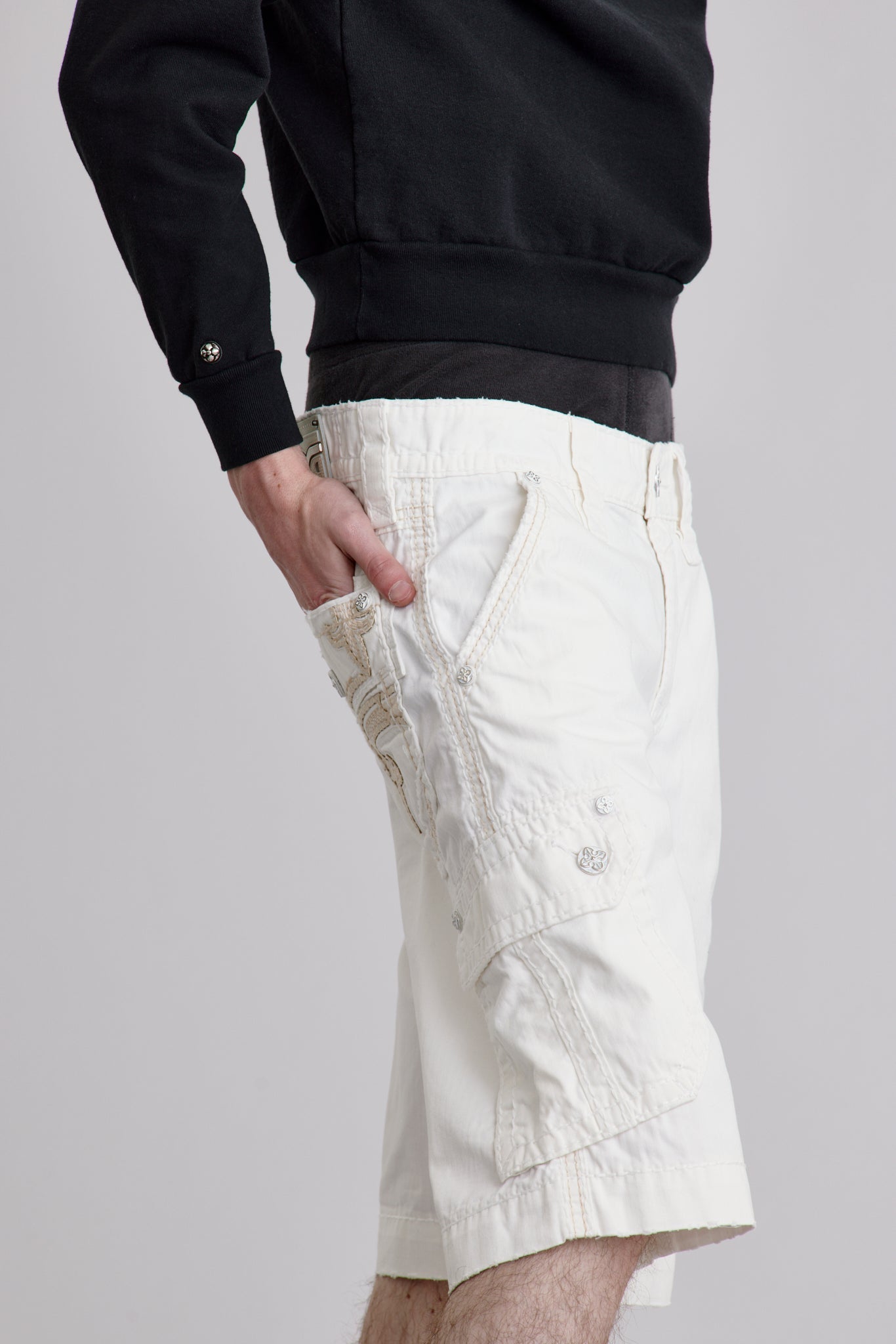 White Cargo Shorts