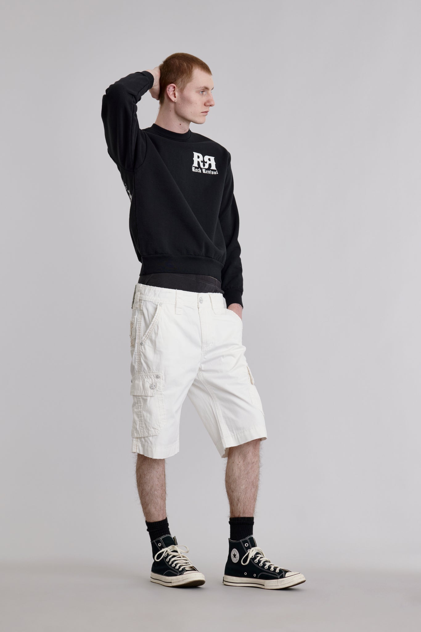 White Cargo Shorts