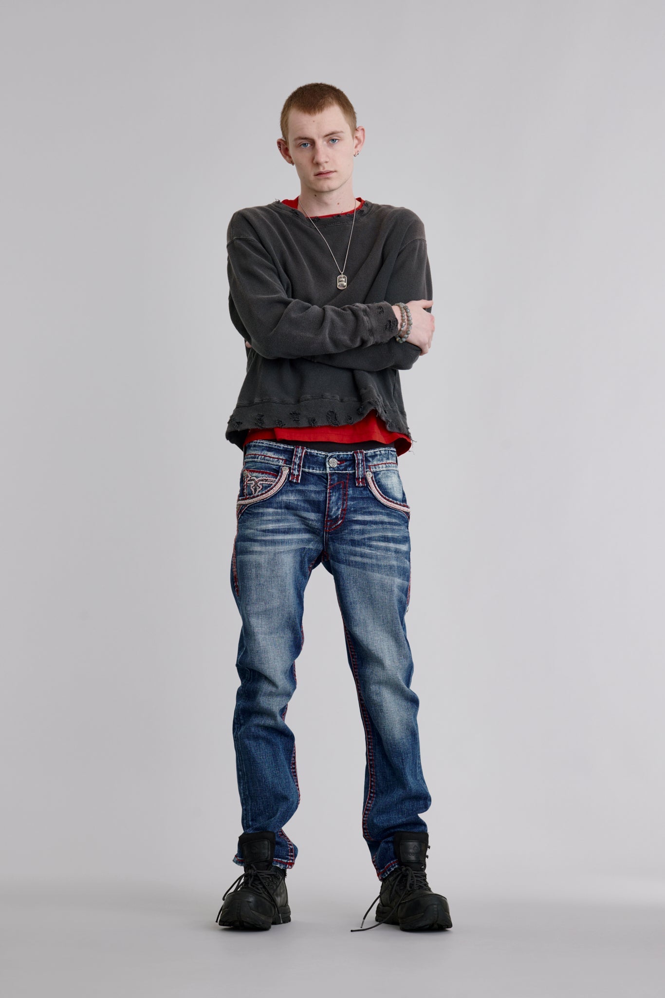 Richie Straight Jeans in Medium Wash
