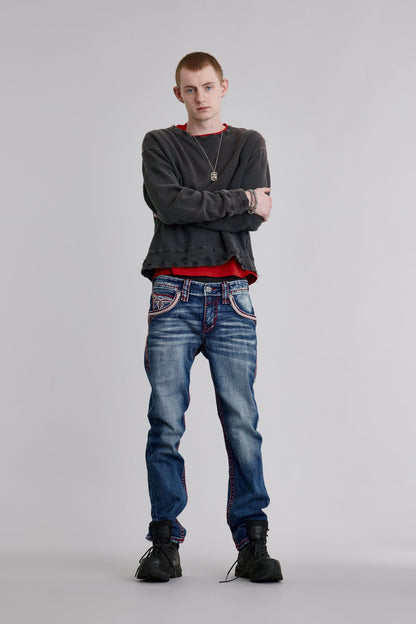 Richie Straight Jeans in Medium Wash