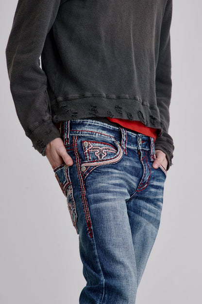 Richie Straight Jeans in Medium Wash