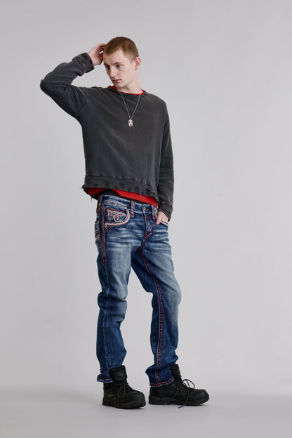 Richie Straight Jeans in Medium Wash