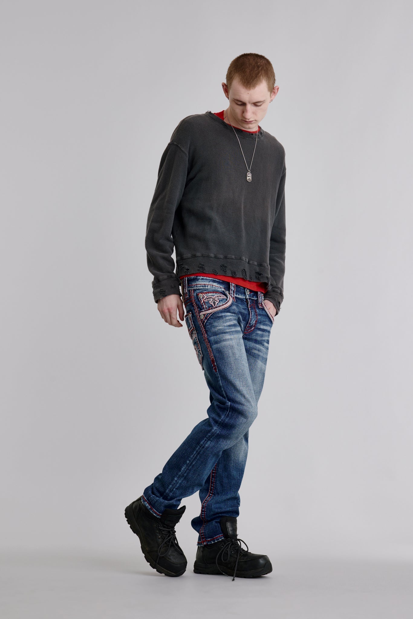 Richie Straight Jeans in Medium Wash