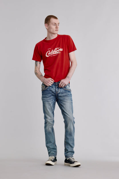 Ruben Straight Jeans in Medium Blue