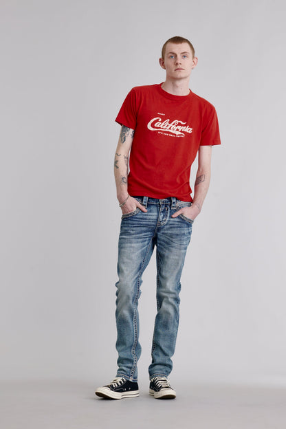 Ruben Straight Jeans in Medium Blue