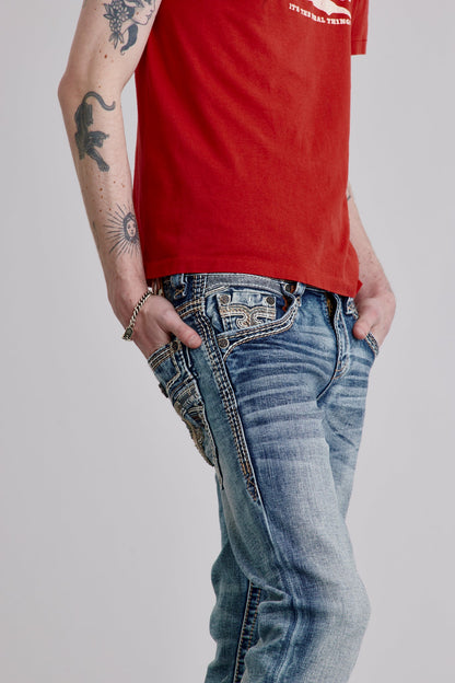 Ruben Straight Jeans in Medium Blue