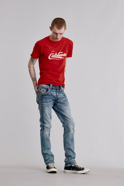 Ruben Straight Jeans in Medium Blue