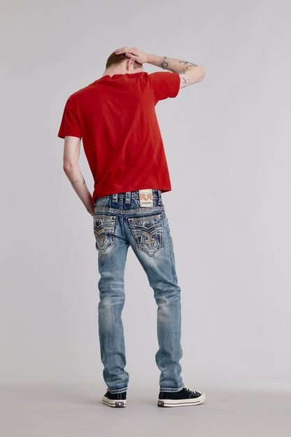 Ruben Straight Jeans in Medium Blue