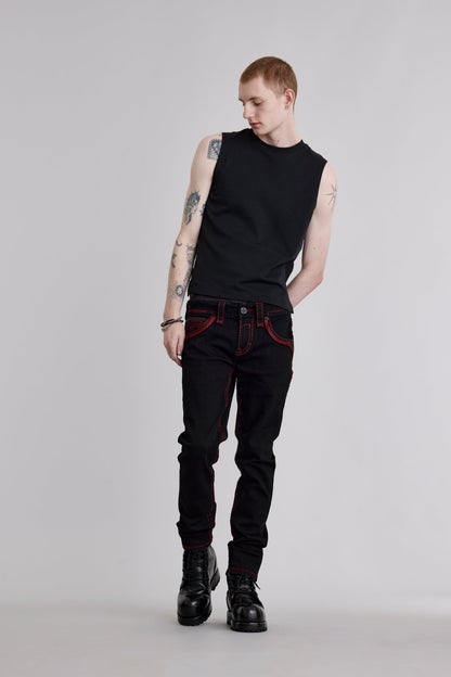 Zinfandel Alt Straight Jeans in Black