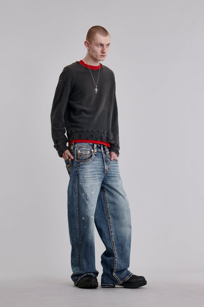 Adan Baggy 3 Jeans in Medium Wash