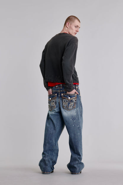 Adan Baggy 3 Jeans in Medium Wash