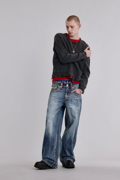 Adan Baggy 3 Jeans in Medium Wash
