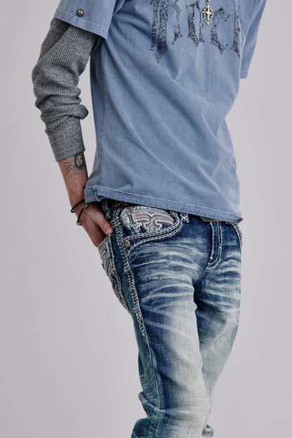 Brayen Straight Jeans in Medium Wash