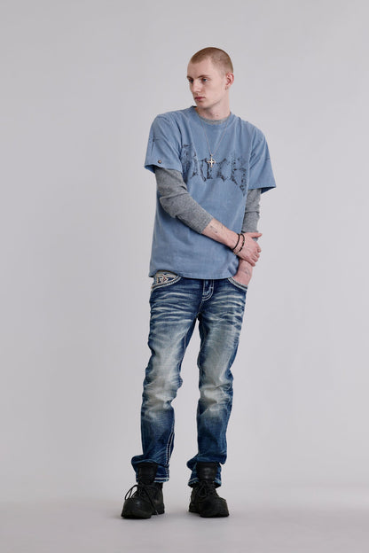 Ermias Straight Jeans in Blue