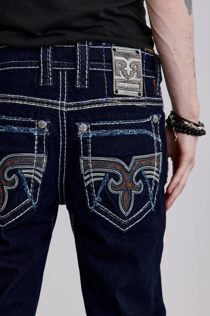 Isaiah Straight Jeans in Dark Blue