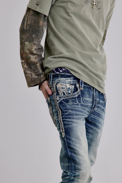 Louis Straight Jeans in Medium Blue