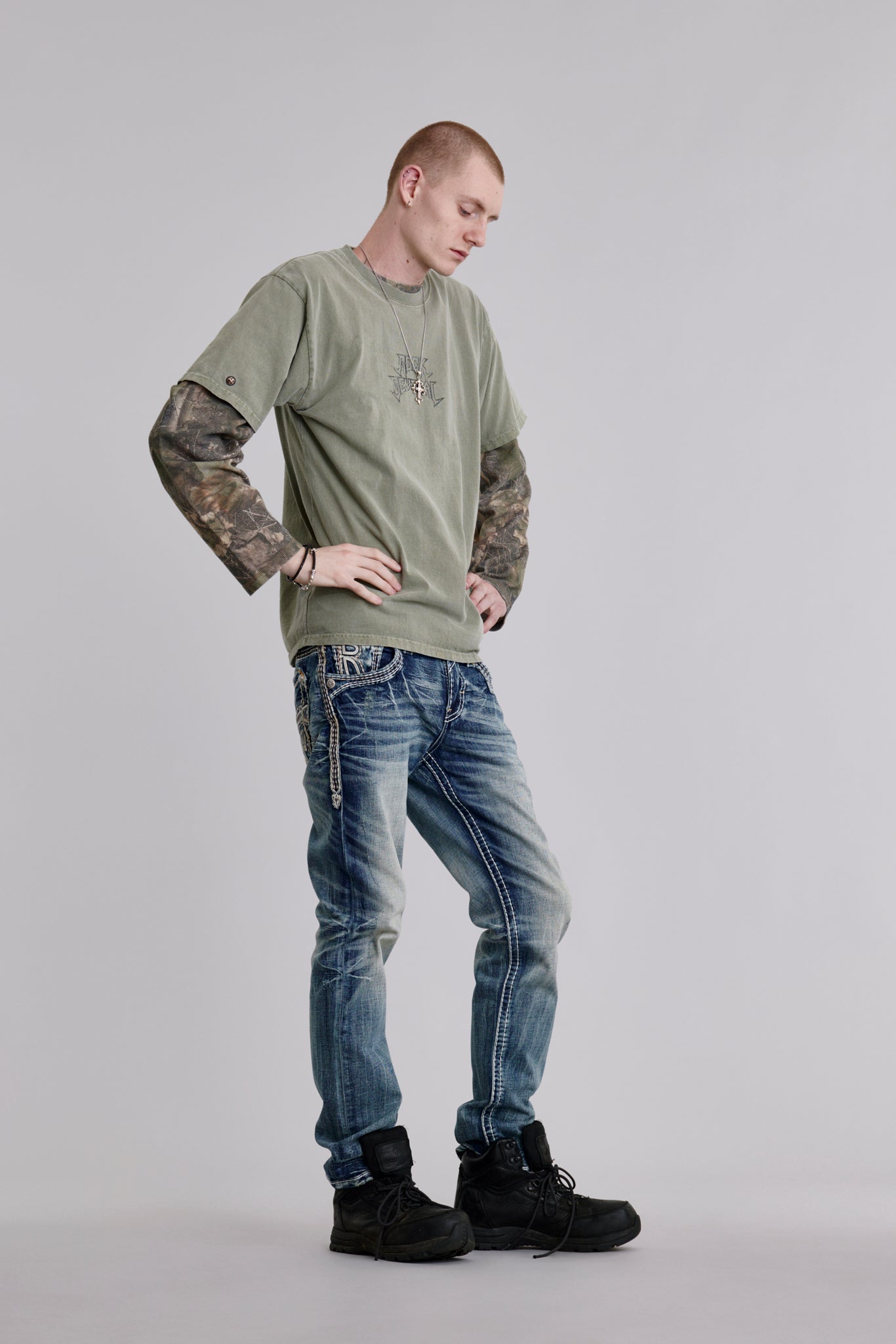 Louis Straight Jeans in Medium Blue