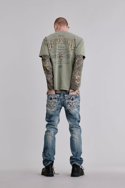 Louis Straight Jeans in Medium Blue