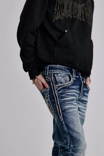 Mckay Straight Jeans in Medium Blue
