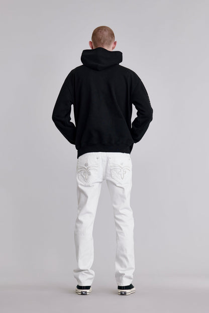 Quiet Riot Crest Hoodie in Black-Pink